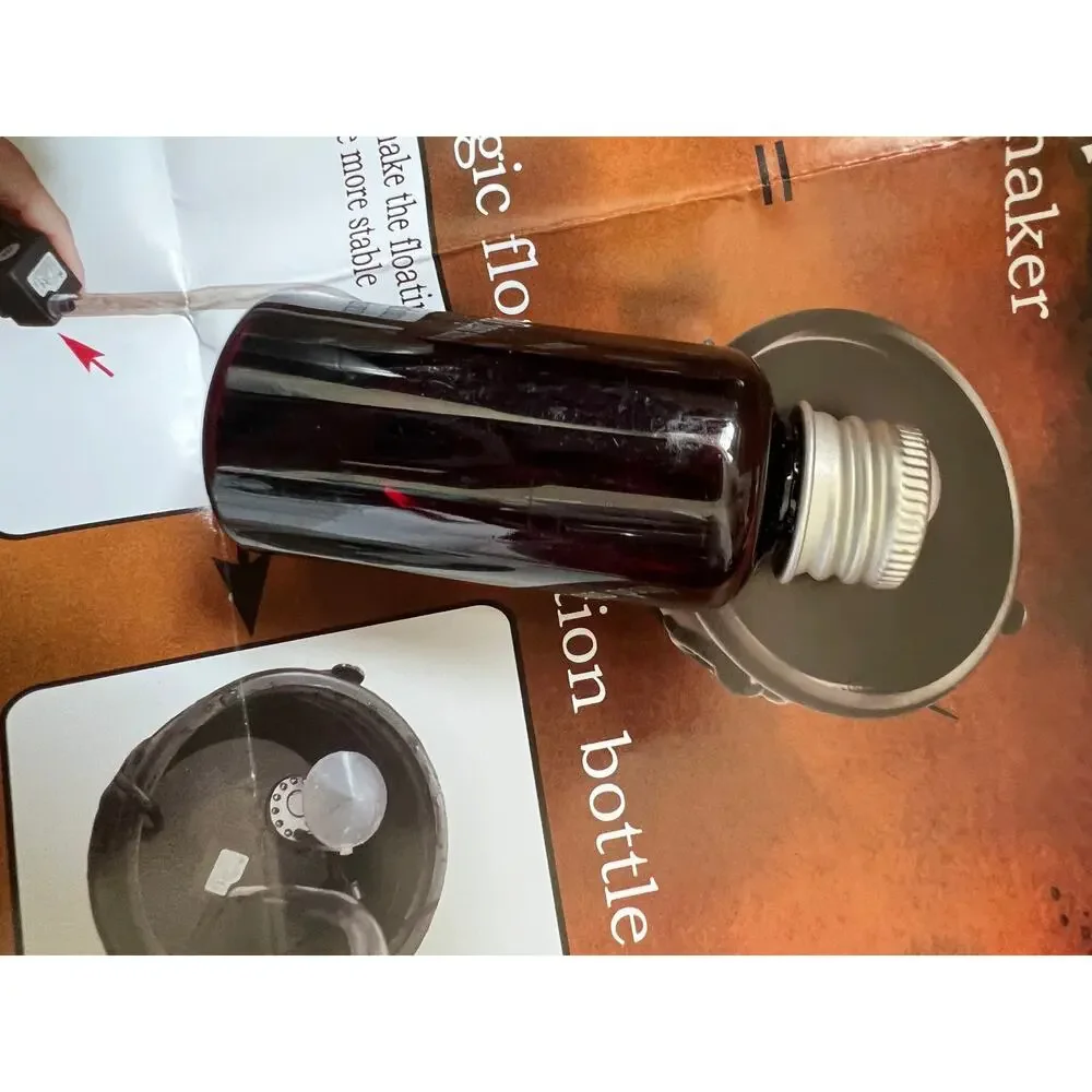Halloween Floating Potion Bottle Witch Cauldron LED Fogger Smoking Prop Set, New